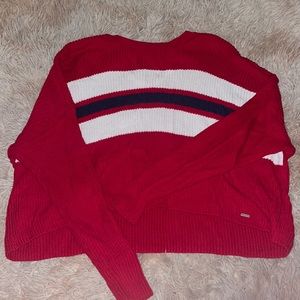 Hollister Size Medium Red striped sweater
